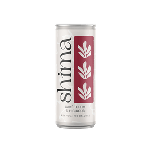 Shima plum and hibiscus sake spritz