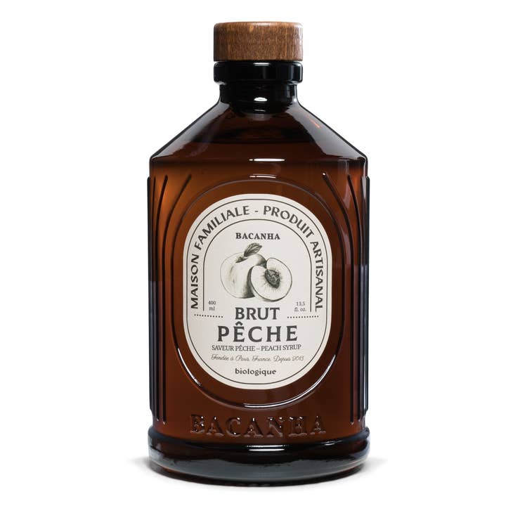 Bacanha Brut Peach Syrup 400ml - organic